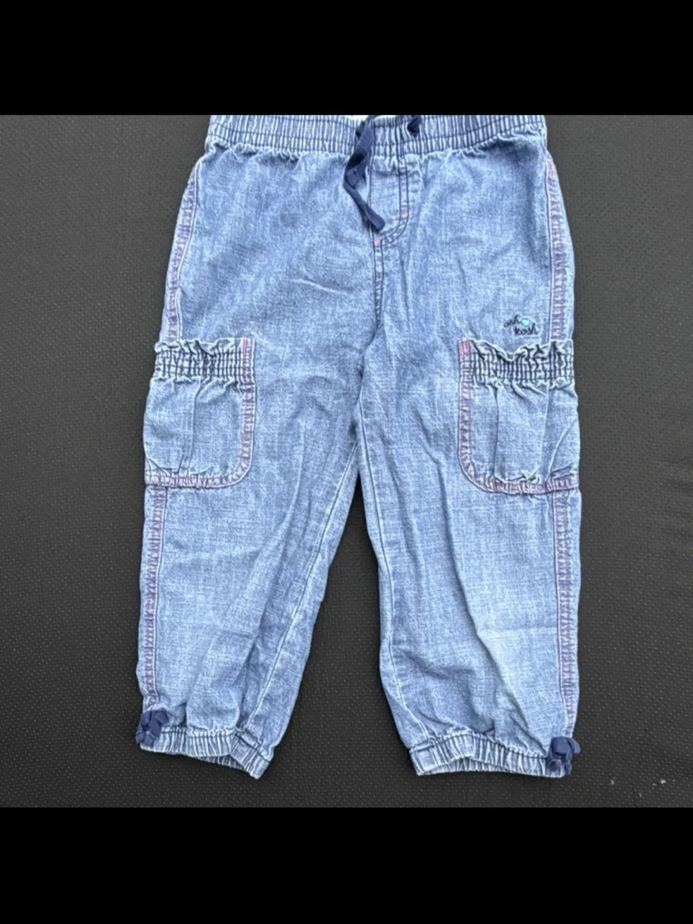 OshKosh B'gosh Light Blue Denim-Style Cargo Joggers